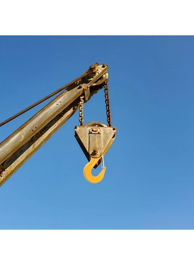 Yellow 2pcs 8mm Hammerlock Eye Sling Hook Safety Chain for Caravan Trailer - Image 4
